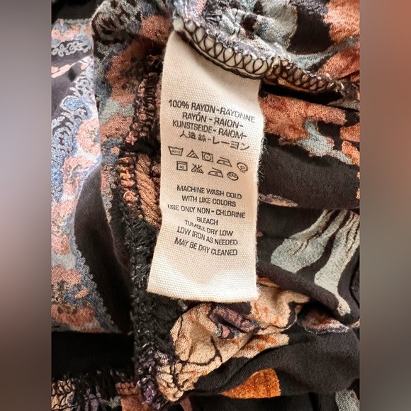 Free People Violet Hill Mixed Print Tunic Dress Womens Sz 8 Boho Bohemian Hippie - Picture 4 of 7